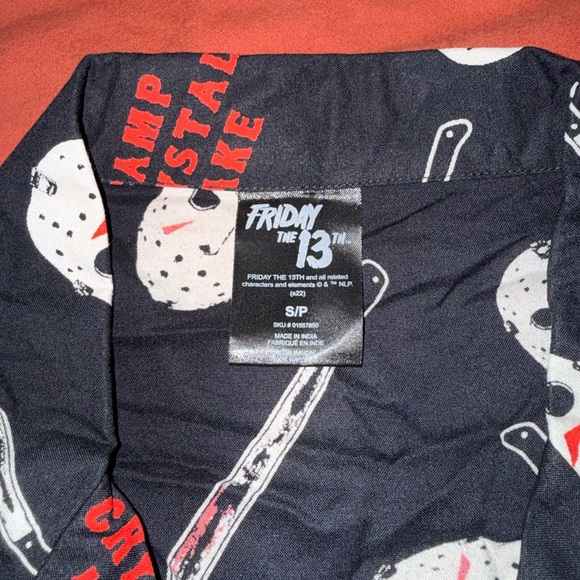 Friday the 13th button down top - Picture 2 of 5